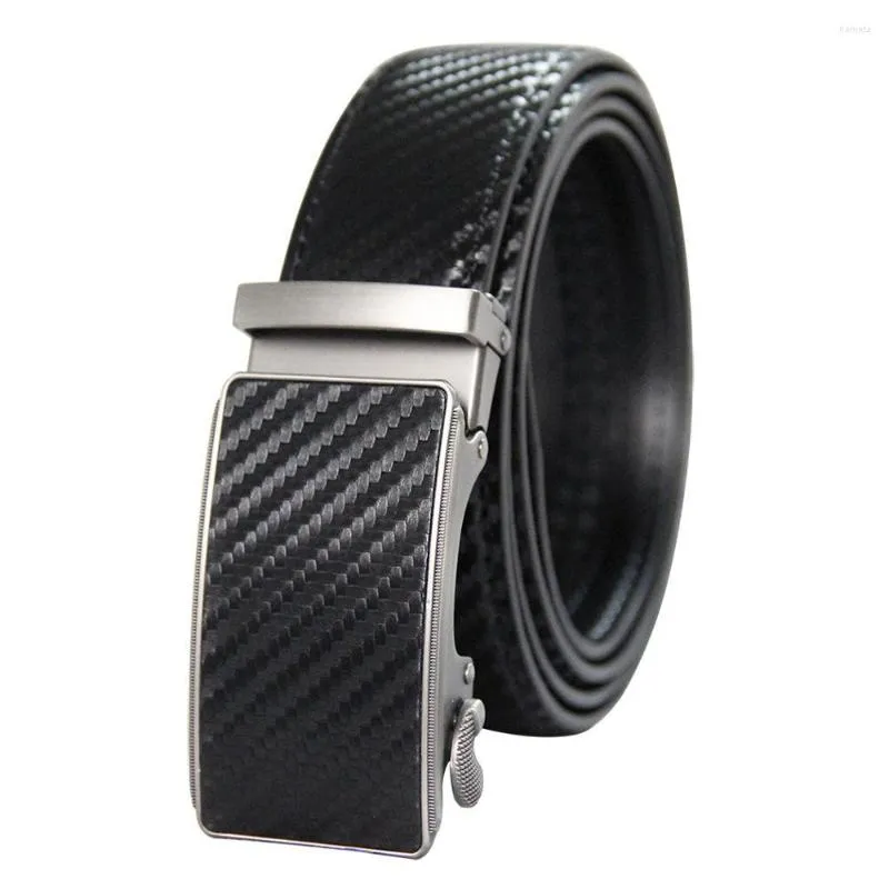 Cinture Cintura da uomo di buona qualità in vera pelle di lusso per fibbia automatica in metallo 3,5 cm di larghezza