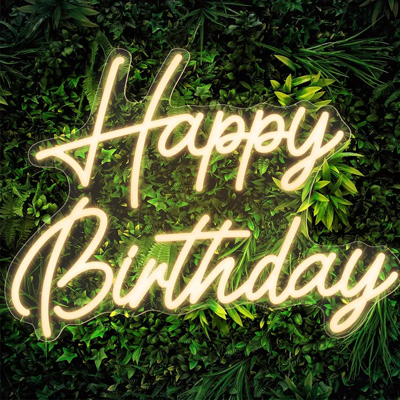 Partydekoration führte Neon Happy Birthday Light Zeichen Party Atmosphäre Acryl Acryl