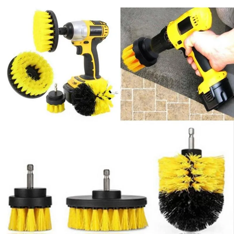 Автомобильная губка 3PCS/SET Power Scrubber rass Kit Plaalte Cround Cleansing для шин.