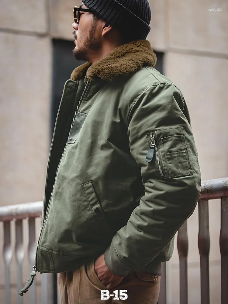 Hommes Vestes Style Européen Mans Bomber Manteau Avec Col De Fourrure Hiver Chaud Épais Vers Le Bas Veste Vintage Designer Survêtement Ouaté En Plein Air