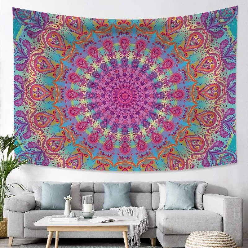 Tapisseries Mandala Tapisserie Bohème Tenture Profond Couverture Camping Matelas Matelas De Couchage Kawaii Room Decor