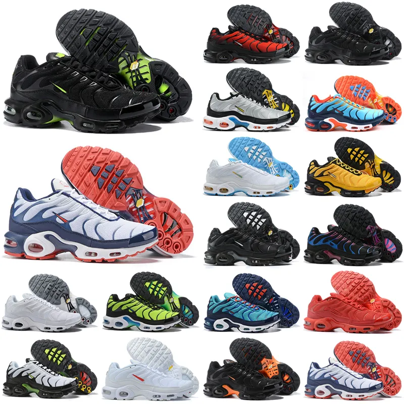 2022 Tn plus sapatos masculinos triplo branco preto multi hiper tensão roxo grito masculino feminino tênis esportivo tamanho 40-46