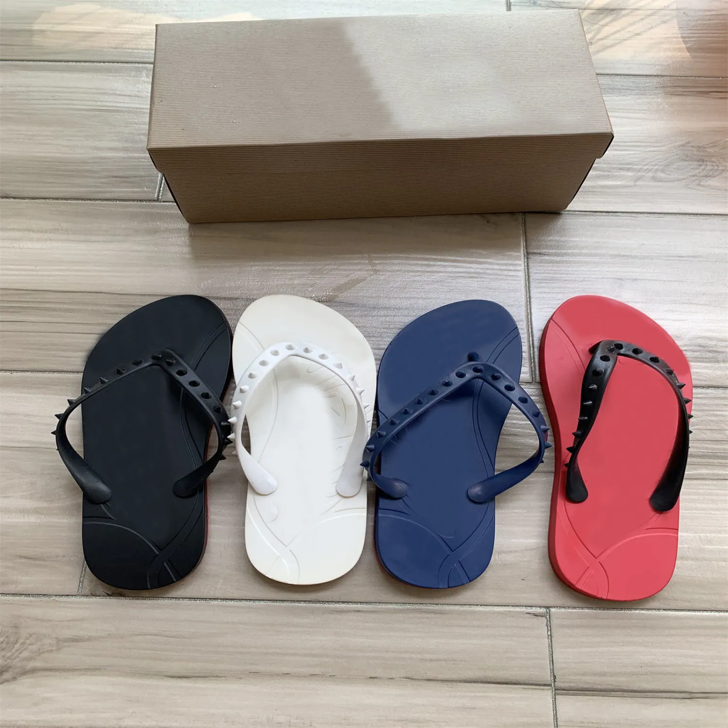 mens 10mm flat slippers Leather Thong Sandals FLIP RUBBER FLIP FLOPS