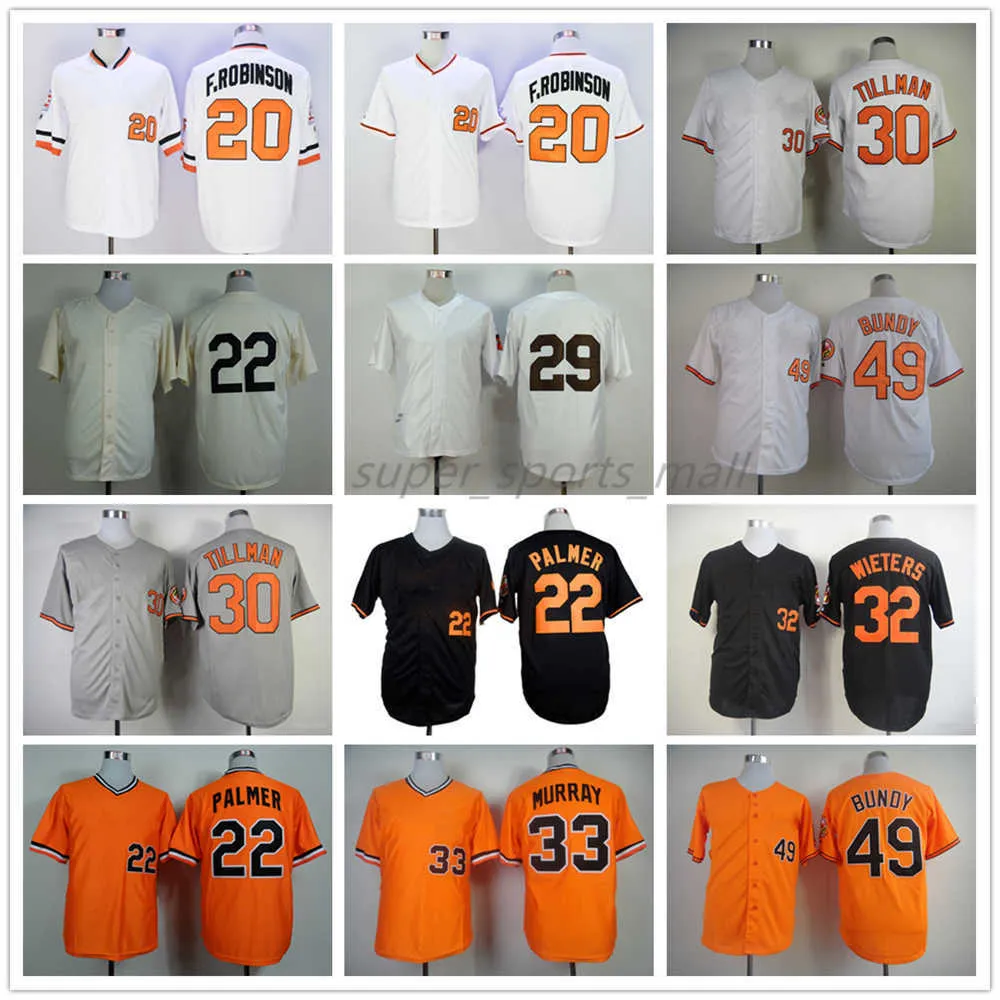 Vintage Mitchell And Ness Baseball Jersey 20 Frank Robinson 22 Jim