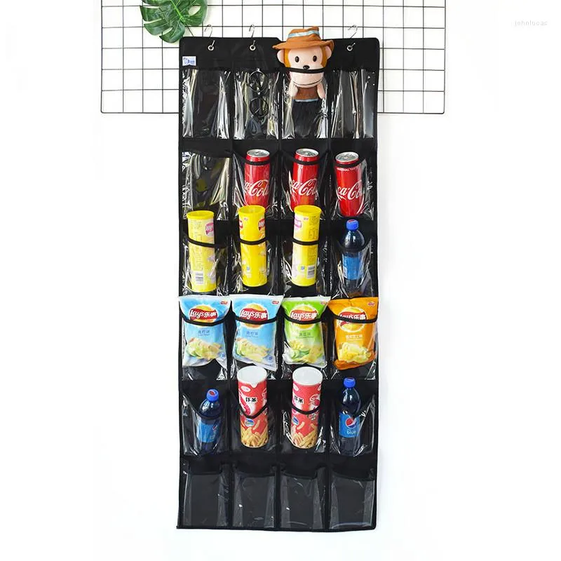 Stockage de vêtements 24 Grille Chaussures Suspendues Sac Non-Woven Mesh Pocket Wall