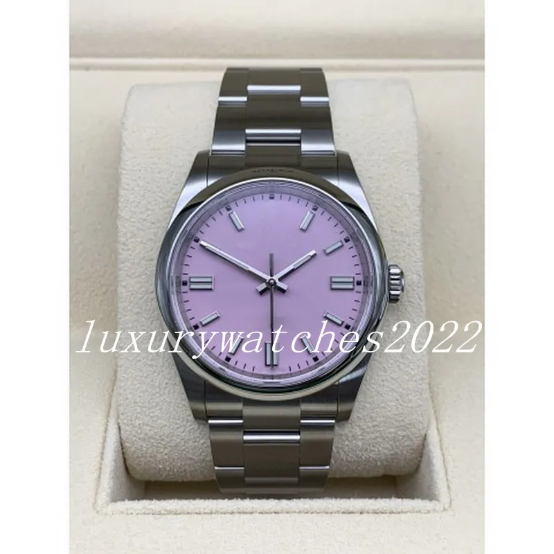 2022 Montre Homme Femme V5 36mm-41mm Mécanique Automatique Montres de Luxe Bracelet Acier Verre Saphir Calendrier Boucle Déployante Cadran Rose Montre-Bracelet Lumineux