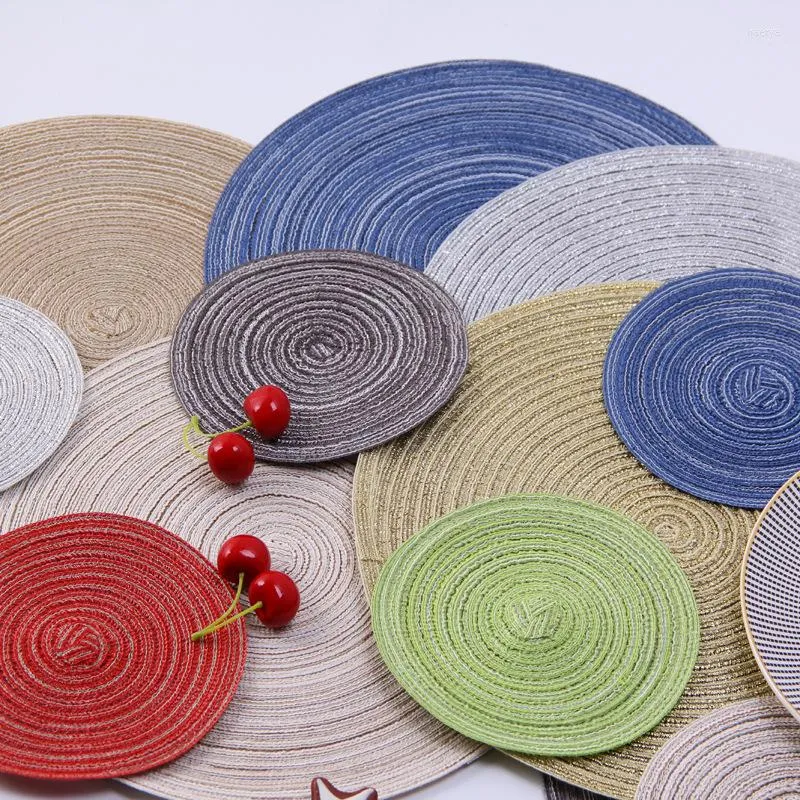 TABLEAU MATS 1PCS PLACEMATS POUR MAT Ramie Isolation Pad Linet Non Slip Home Kitchen Decoration