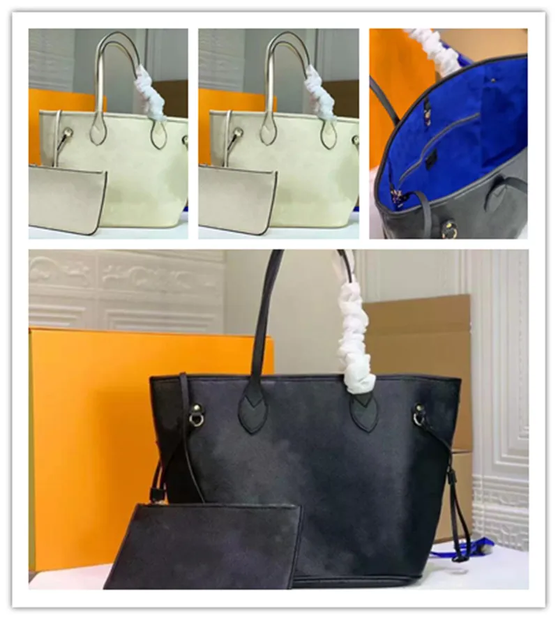 Mode classique sacs tout match en cuir véritable lettre moyen fourre-tout Vintage Messenger femmes sacs à main gaufrage sac à bandoulière avec petit sac