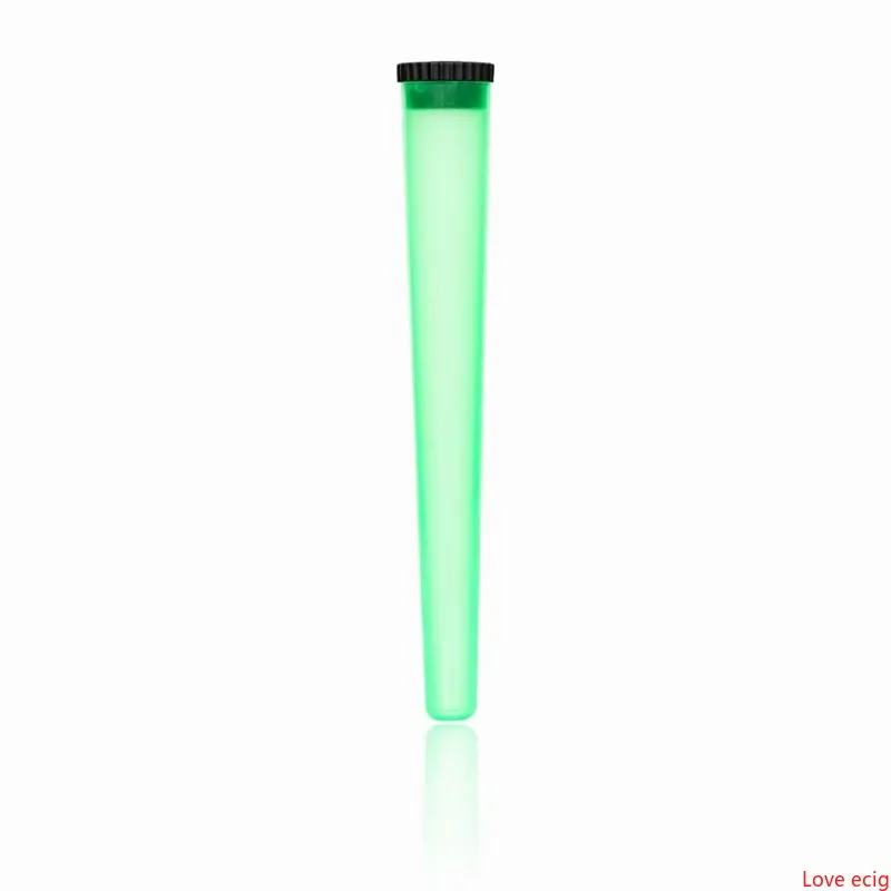 Tobacco Plastic Doob Tube Stash Jar 115mm Herb Container Storage Cigarette Rolling Cone Paper Pill Pre Roll Preroll Luminous Glow in the Dark Joint Holder Case Box