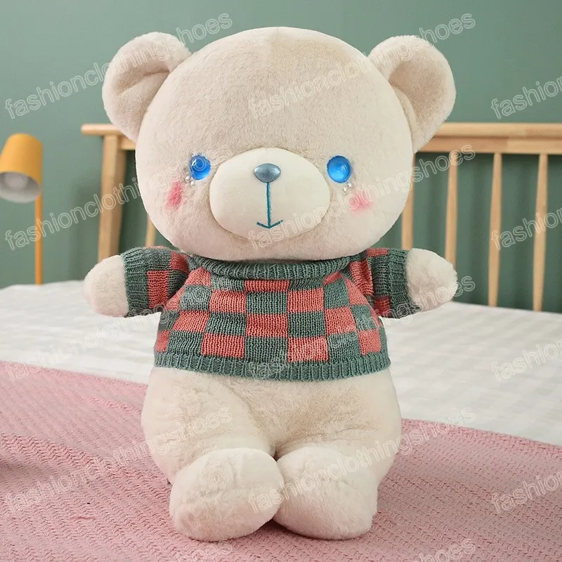 Kawaii Morbido Maglione Orsacchiotto Peluche Bambola Cuscino Decorazione Creativa Simpatico Bambino Fidanzata Regalo di Festa di Compleanno