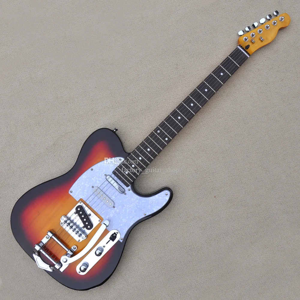 Factory Custom Tobacco Sunburst Electric Guitar With Rosewood Fretboard