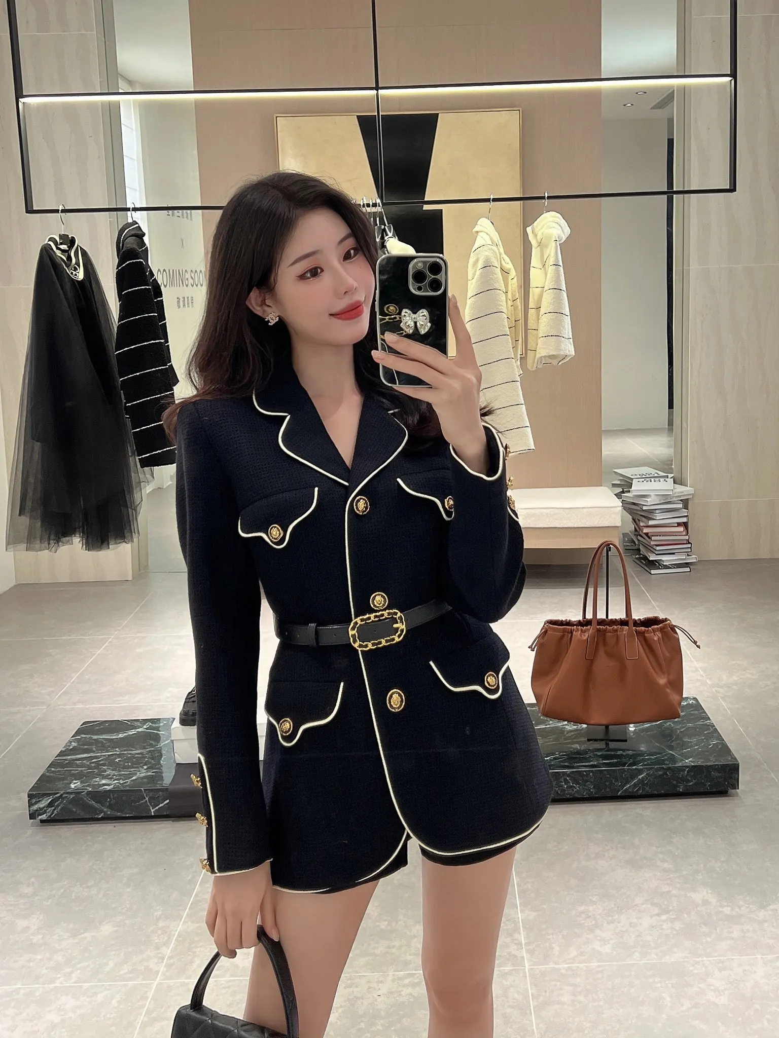 Chan New Women's brand jacket designer Fashion top-grade tweed coat Fall Winter western suit jacket Leisure Spring logo Coats Women Down Jackets Christmas Gift