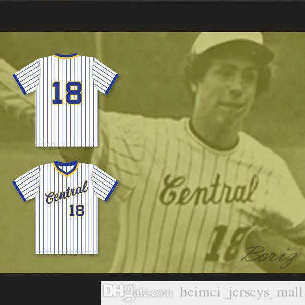 Barato Dan Marino 18 Central Catholic High School White Finstriped Baseball Jersey Mens costurou camisas