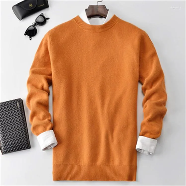 Maglioni da uomo Cashmere lavorato a maglia spessa da uomo stile coreano Oneck H-dritto maglione pullover 6 colori S-2XL Vendita al dettaglio all'ingrosso