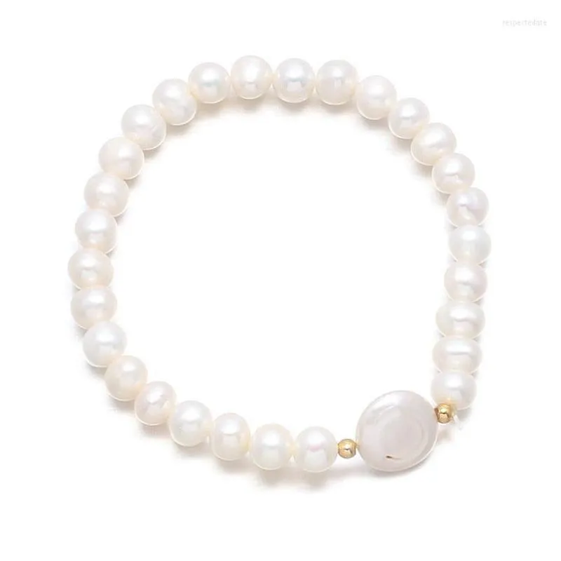 Bracelet à brins pour femmes, perles naturelles, chaîne à breloques pour hommes et femmes, longueur 18cm