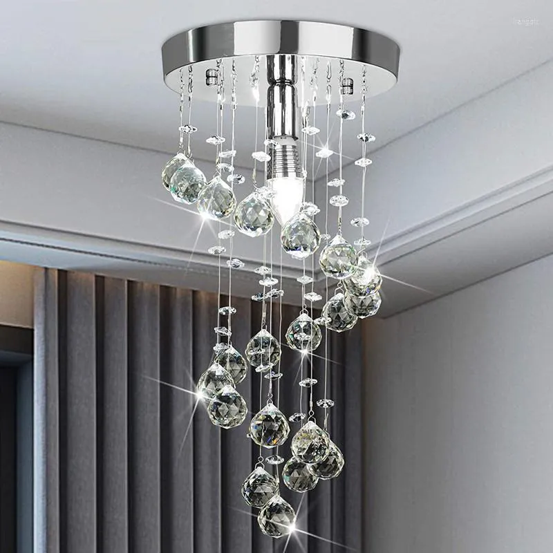 Lustres Moderne Plafonnier Anneau Lustre LED Cristal Lampe Luminaire