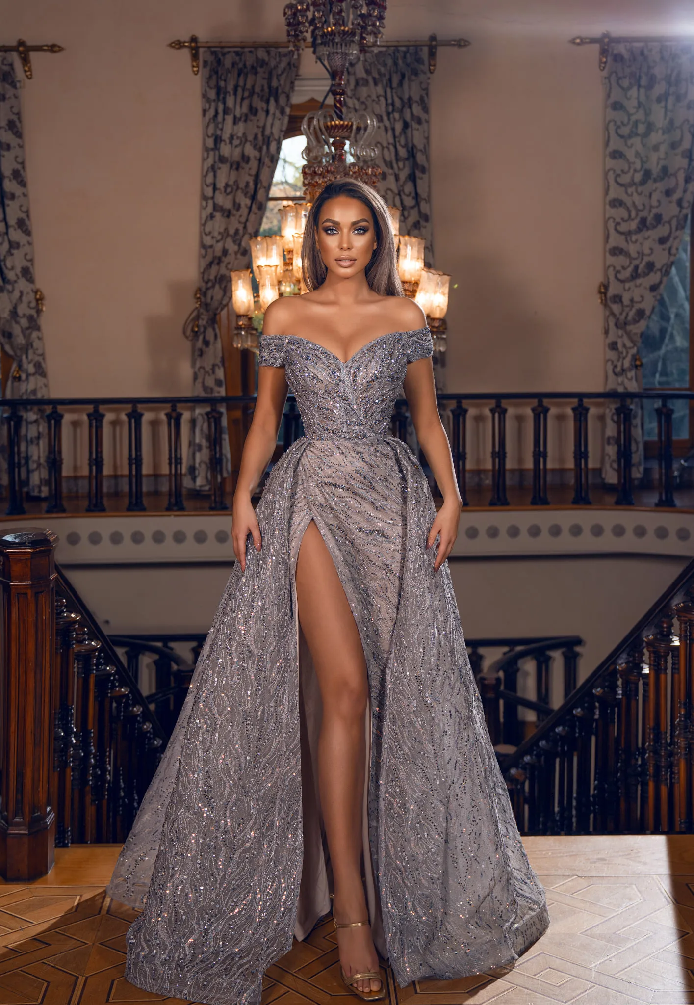 Off Shoulder Appliques Long Prom Dresses, Side Slit Modest Prom Dresses Off Shoulder Appliques Long Prom Dresses, Side Slit Modest Prom Dresses