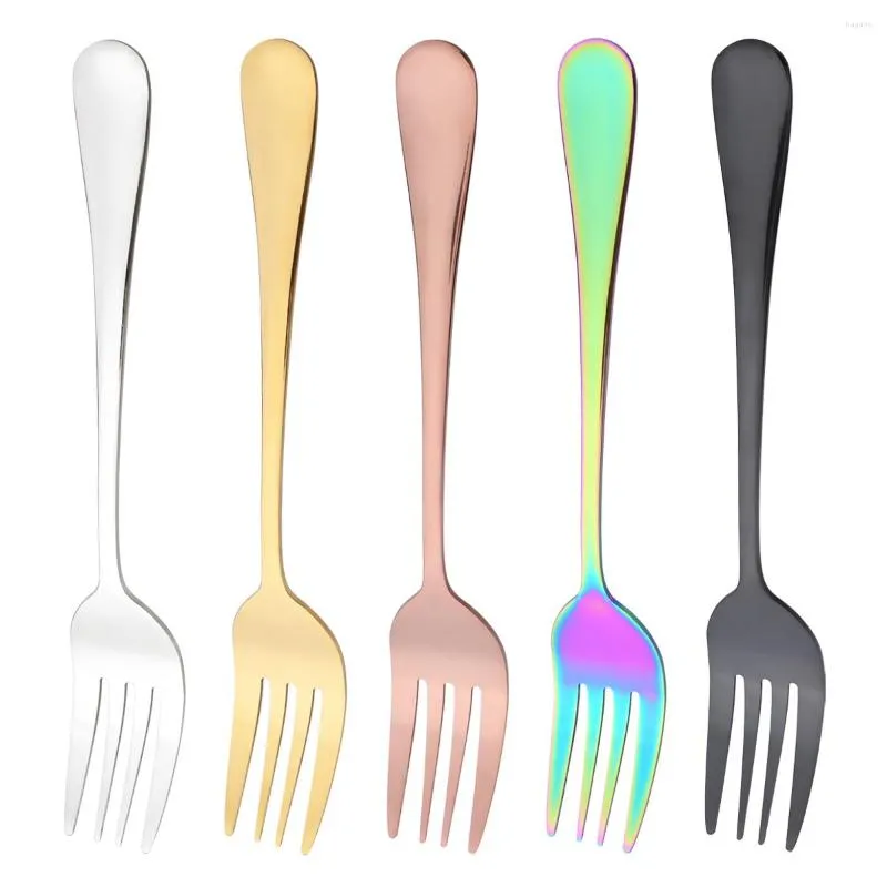 Flatware Sets Gold Dinnerware Set Salad Fork Tableware Service Dinner Cutlery Stainless Steel Silverware Western Kitchen Accessories