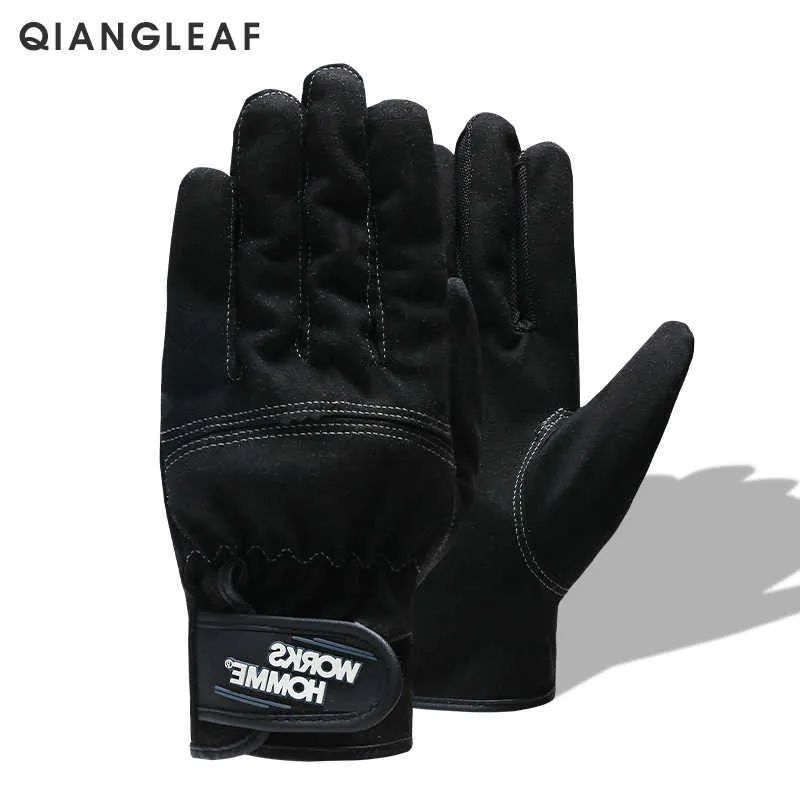 Gants de cyclisme QIANGAF Extérieur Noir Travail Microfibre Manipulation Plantation Jardinage Sécurité Protection Main Travailleur Mitten Whosa 3770 L221024