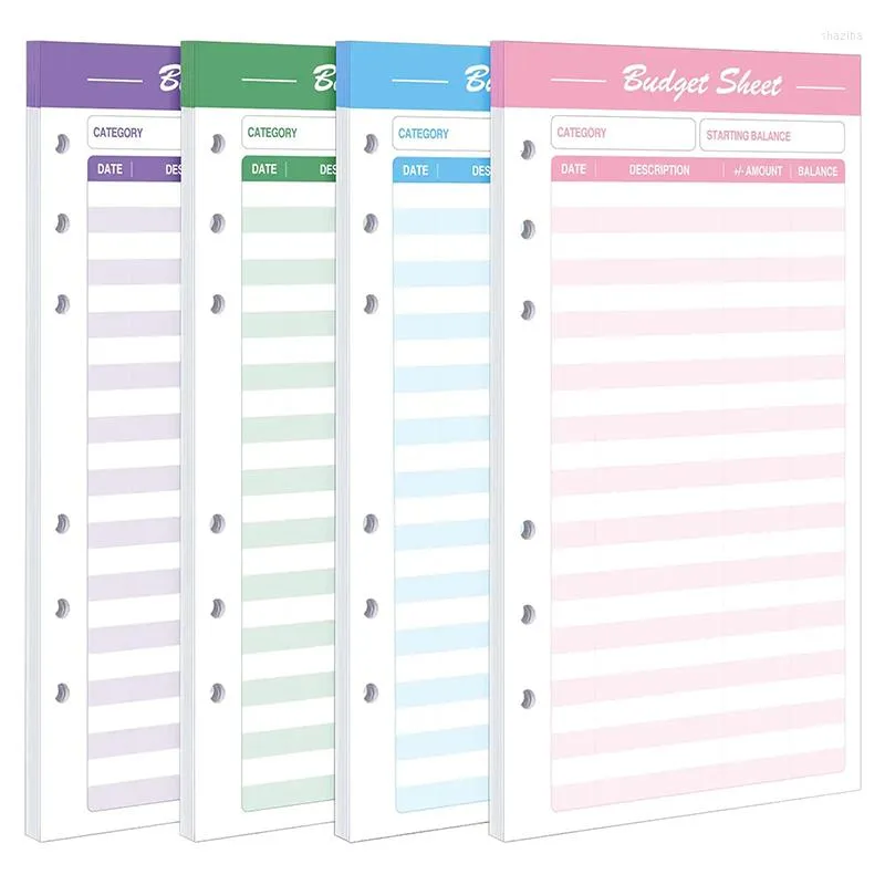 Pcs Expense Tracker Budget Sheets For A6 Binder 6-Holes Tracking Planner