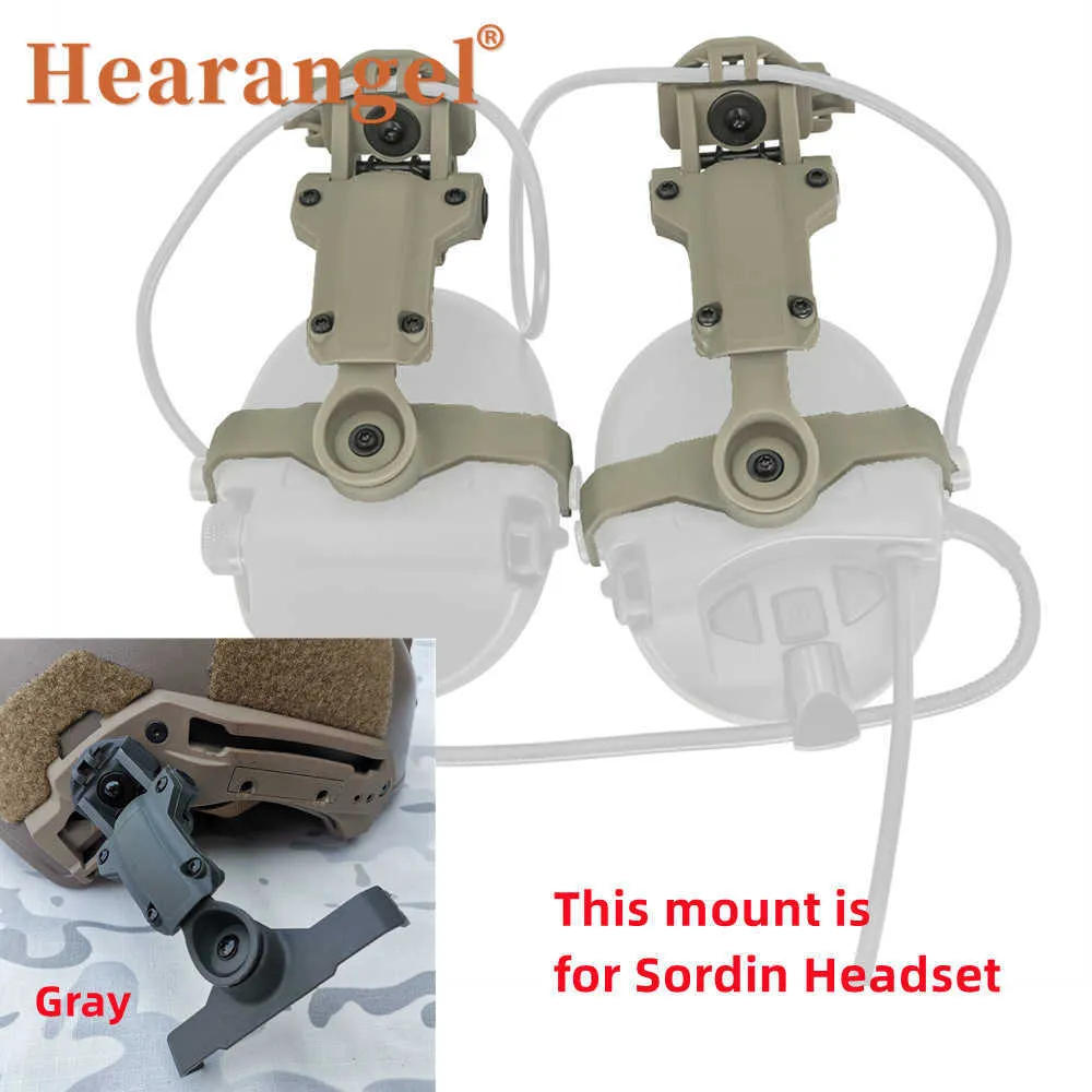 MP3 4 Docks Cradles Tactical Helm Wendy's Rail Adapter ARC Houder voor SORDIN MSA Headset Anti-noise Cancelling Airsoft Schieten Oorbeschermers U94 Ptt W221018