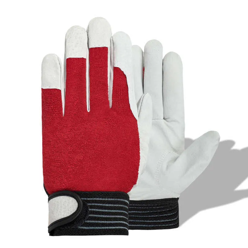 Gants de cyclisme Qiangaf marques hommes travail de sécurité protectrice ather tactique de tissu de camouflage rouge