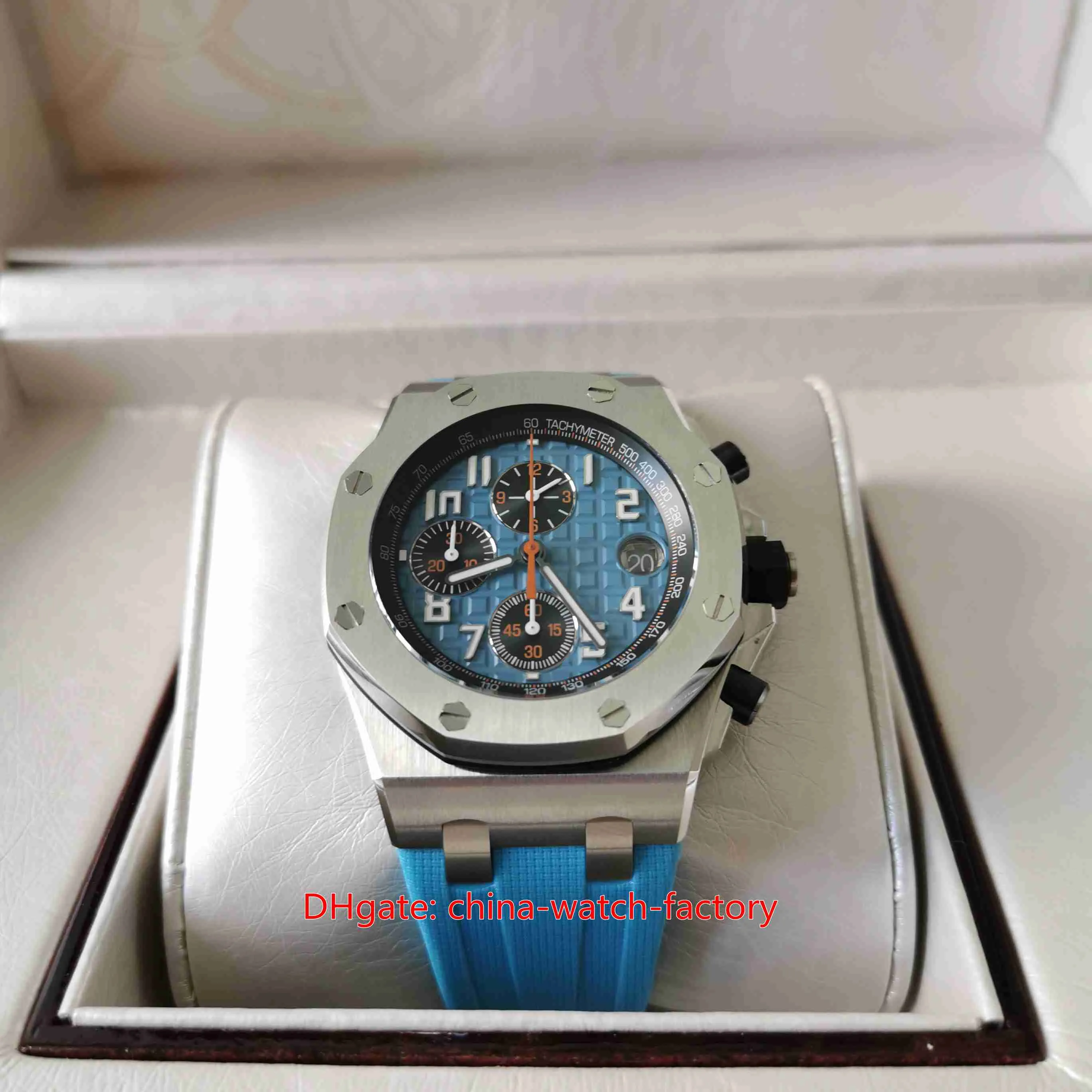 APF Factory Herenhorloge Super Kwaliteit Horloges 42mm 26238 Sport Platina Chronograaf Workin 12 Stopwatch CAL 3126 Beweging Mechanisch Automatisch Herenhorloges