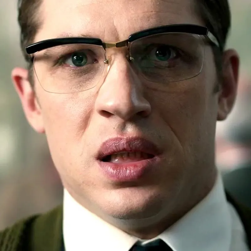 Armações de óculos de sol JackJad Fashion Cool Tom Hardy Legend Style Men's Elegant Simples Glasses Anti Blue Ray Half Frame Óculos de Armação 221024