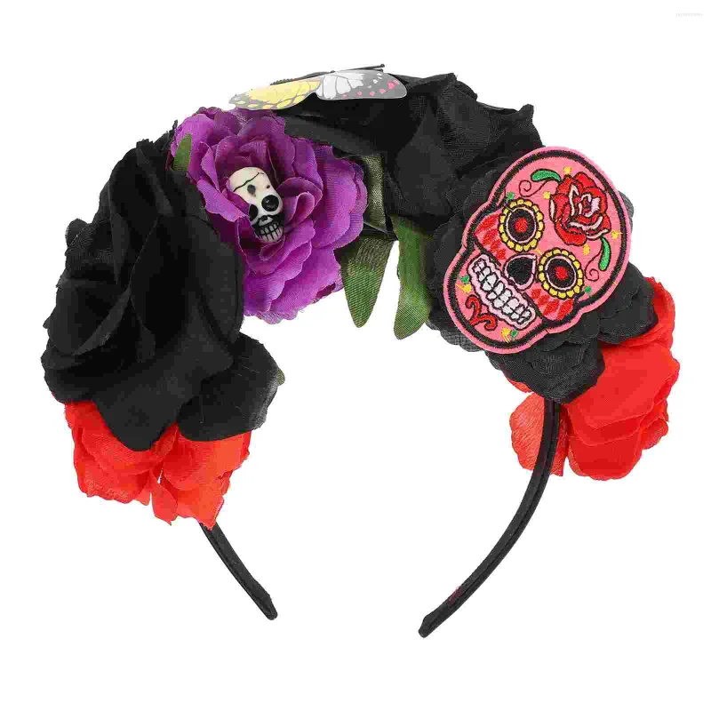 Bandanas Flower Headband Party Counchdred Day of the Dead Rose