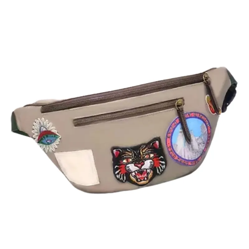 Designer Marsupio marsupio da donna Marsupio di lusso Ricamo patch speciale tela Lady Cross Body tigre modello UFO Lunghezza regolabile degli spallacci GYB22011