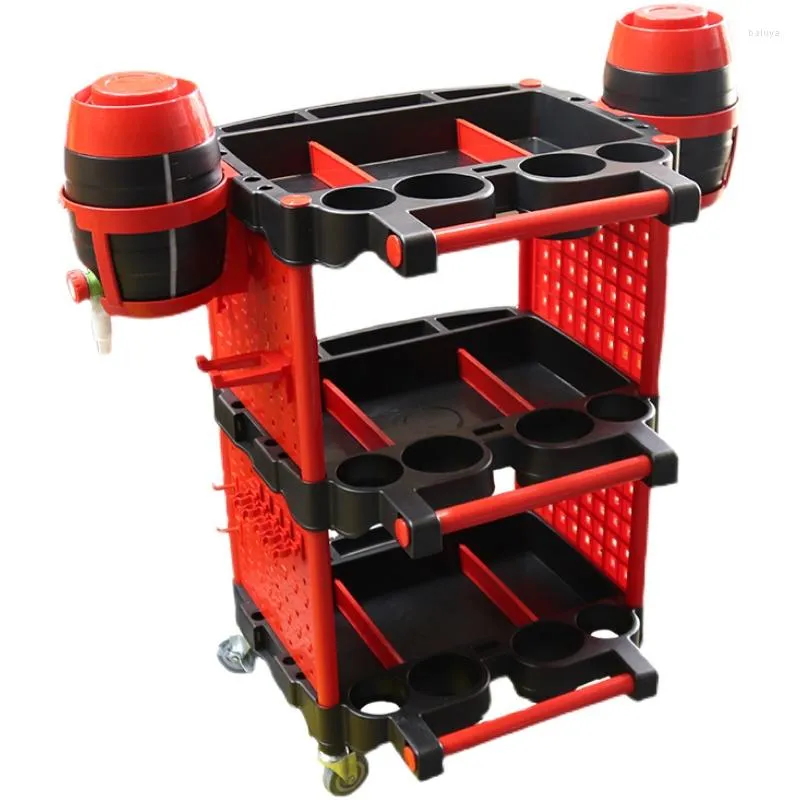 Bilbricka detaljeringsverkstad vagn Auto Cleaning Polish Care Tool Cart Garage Cabinet Beauty Material Storage Mobile