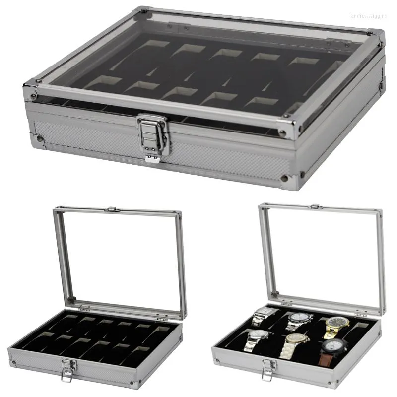 Uhrenboxen 12/24 Girds Luxuriöse Premium-Qualitätsbox aus Aluminiumlegierung, Produktmuster, Aufbewahrung, Uhrensammlung, Display, Geschenk