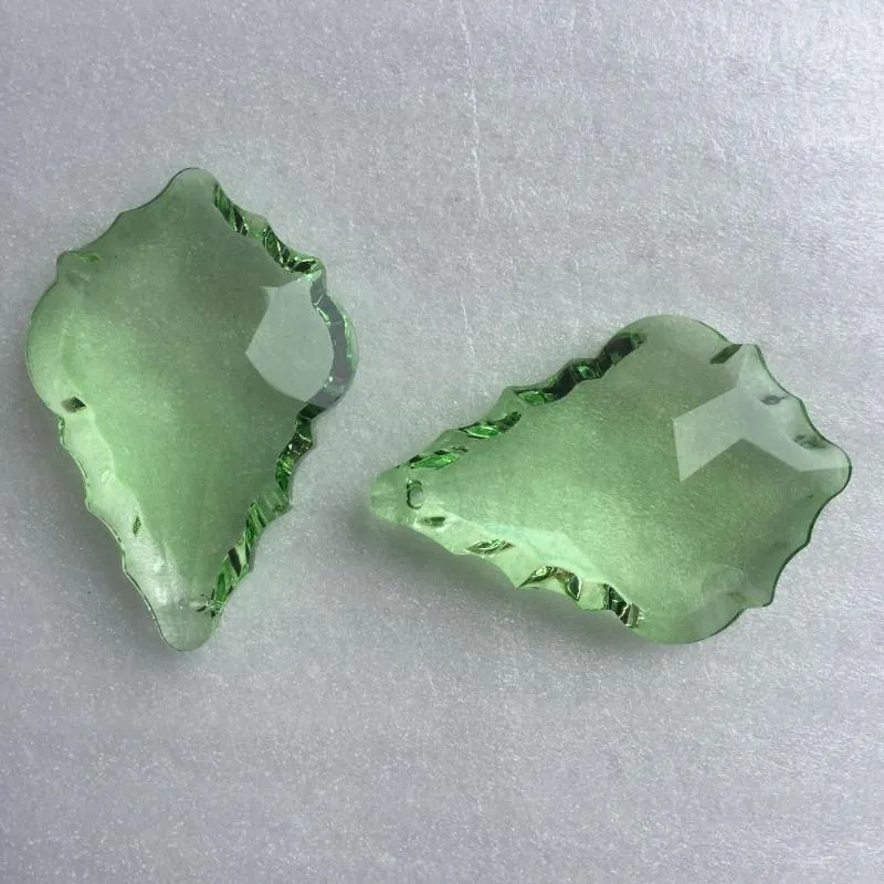 Chandelier Crystal Pendants 10Pcs 63mm Glass Prism Parts Apple Green For Curtain And Lights