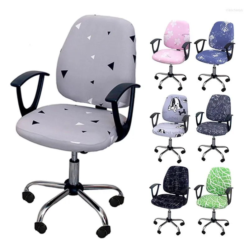 Chair Covers Office Computer Cover Stretch Split Armchair Slipcovers Removable Anti-dirty Seat Protector Case Housse De Chaise