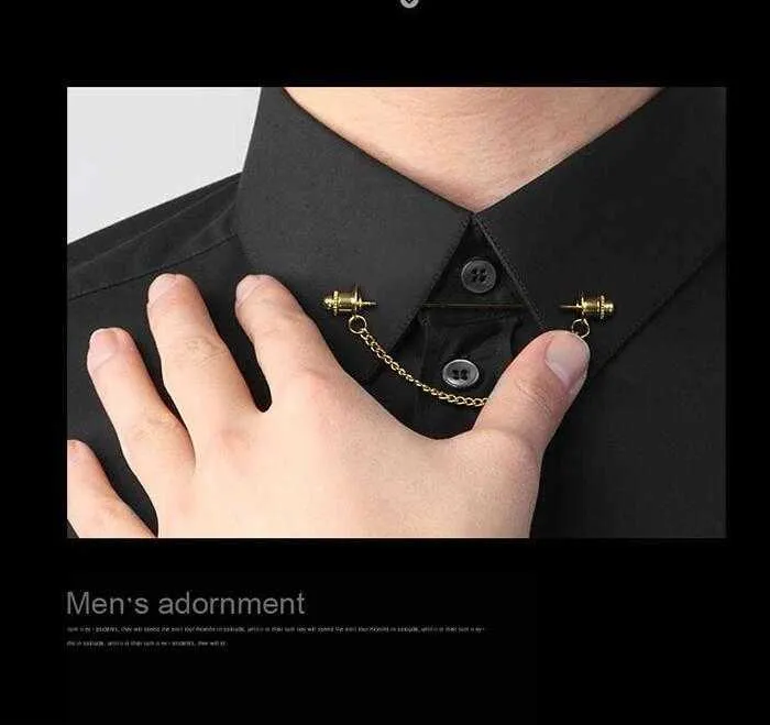 Broszki szpilki broszki nowe metalowe frędzle NE krawatowe kołnierz pin klips klimat Lel and Women Akcesoria
