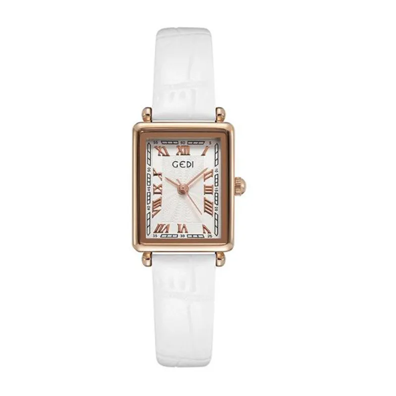 Gediの新しい時計秋のファッションニッチデザインレトロスタイルクォーツは、女性の誕生日プレゼントのためのシンプルでコンパクトな気質51066の女性の時計
