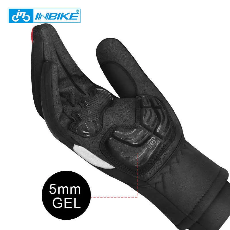 Cycling Gloves INBIKE Windproof Winter Touch Screen Sport Thickened Riding Bicyc Men MTB Bike Motorcyc WF239 L221024