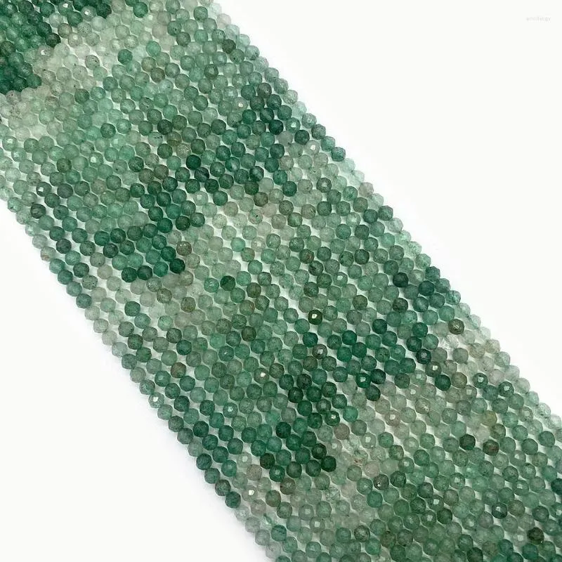 Pärlor 2-4 mm lutning Morganit Facetterad runt naturlig ädelsten liten storlek ädelsten Lös pärla smycken DIY gör örhängen tillbehör