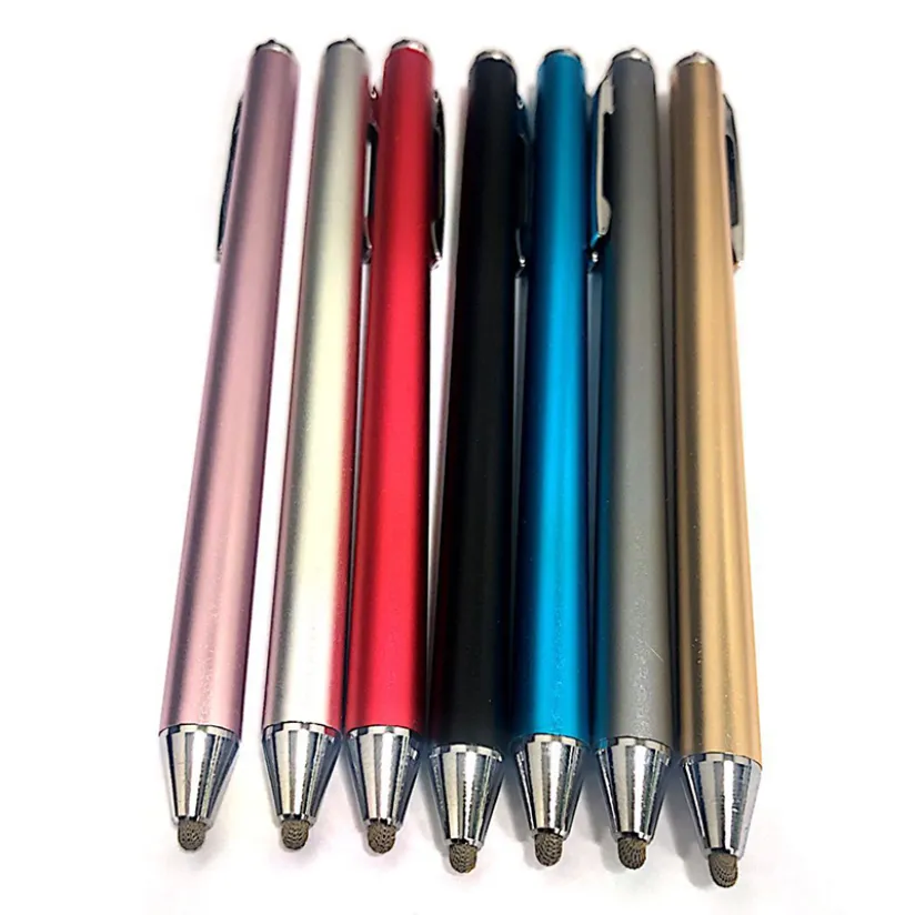 Universal Metal Mesh Micro Fiber Stylus Pen 삼성 스마트 폰 태블릿 PC 용 미니 펜