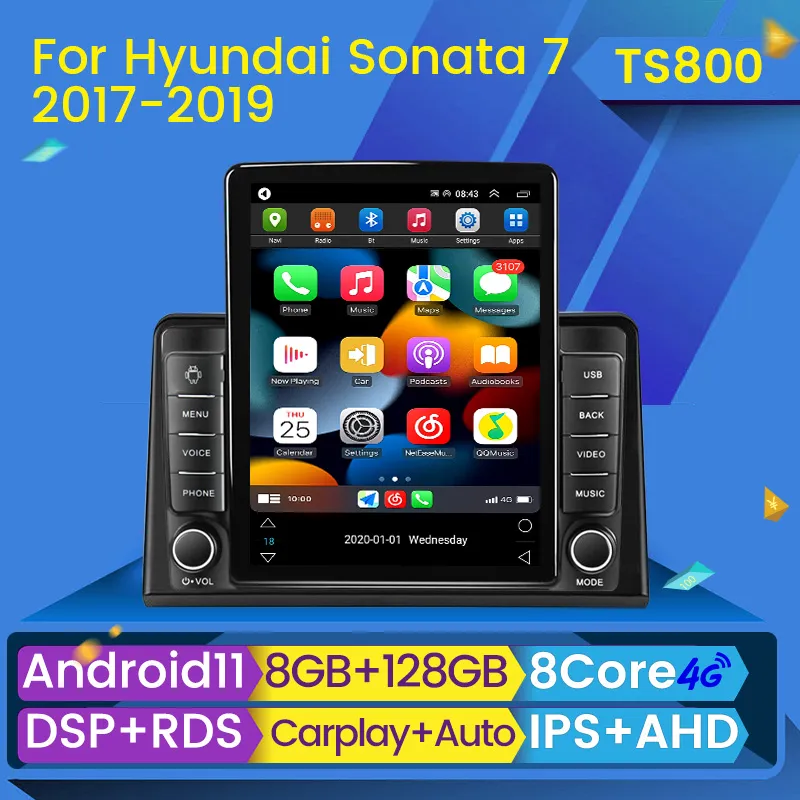 Lecteur multimédia de Navigation GPS de Radio Dvd de voiture d'android 11 pour Hyundai Sonata 7 LF 2017 2018 2019 Carplay Auto IPS DSP 4G LTE WIFI