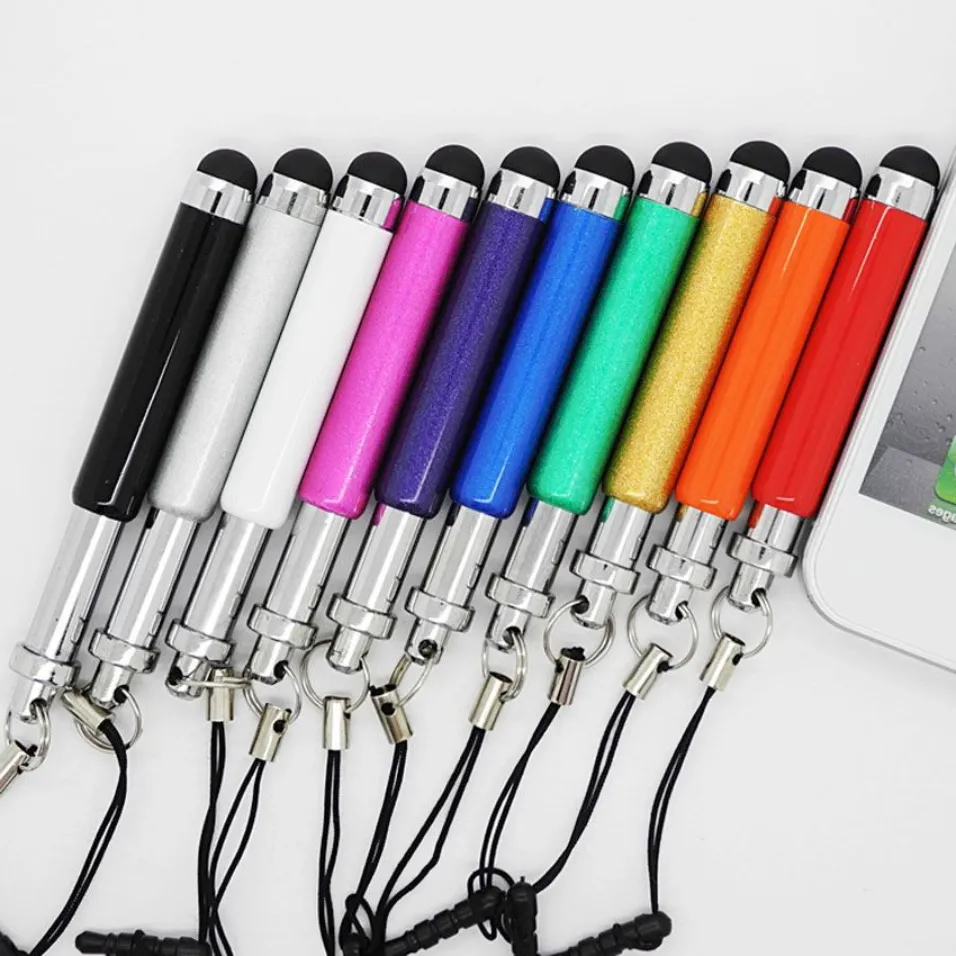 Retractable Stylus Pen Touch Screen Pen with Dust Plug Suitable for Mobile Phones Tablets