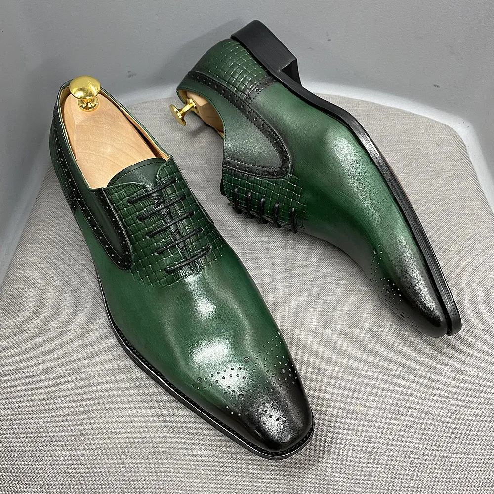 Emerald green shop dress shoes men