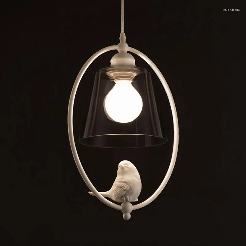 Lampy wiszące nordyckie proste kreatywne żyrandole Lampa amerykańskie ptaki wiejskie droplight jadalnia dziecięcy pokój sypialnia luminair