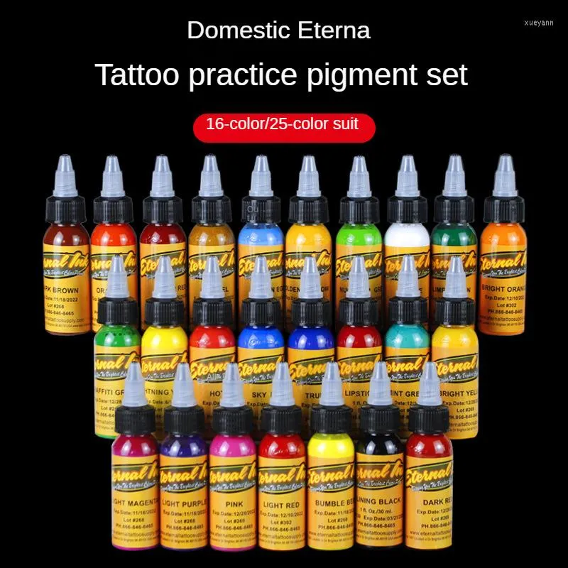 Badtillbeh￶r Set Tattoo Pigment Ink Practice 30 ml 25 Color Learning Dye Accessories SP