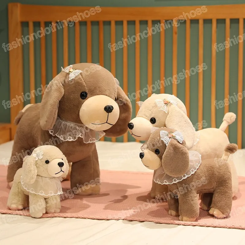 23-50 cm Kawaii Simulazione Teddy Dog Peluche Bambola Decorazione creativa Simpatico bambino Fidanzata Compleanno compagno regalo