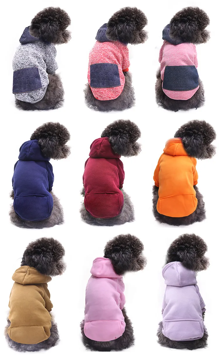 Roupas de vestu￡rio para c￣es de estima￧￣o para c￣es pequenos roupas quentes para c￣es casaco roupas de cachorro grandes capuzes chihuahua fy3690