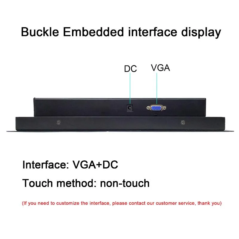 Screen 10.1 Inch Monitor For Industrial Computer VGA DVI 1280 Not Touch Display Buckles Mounting