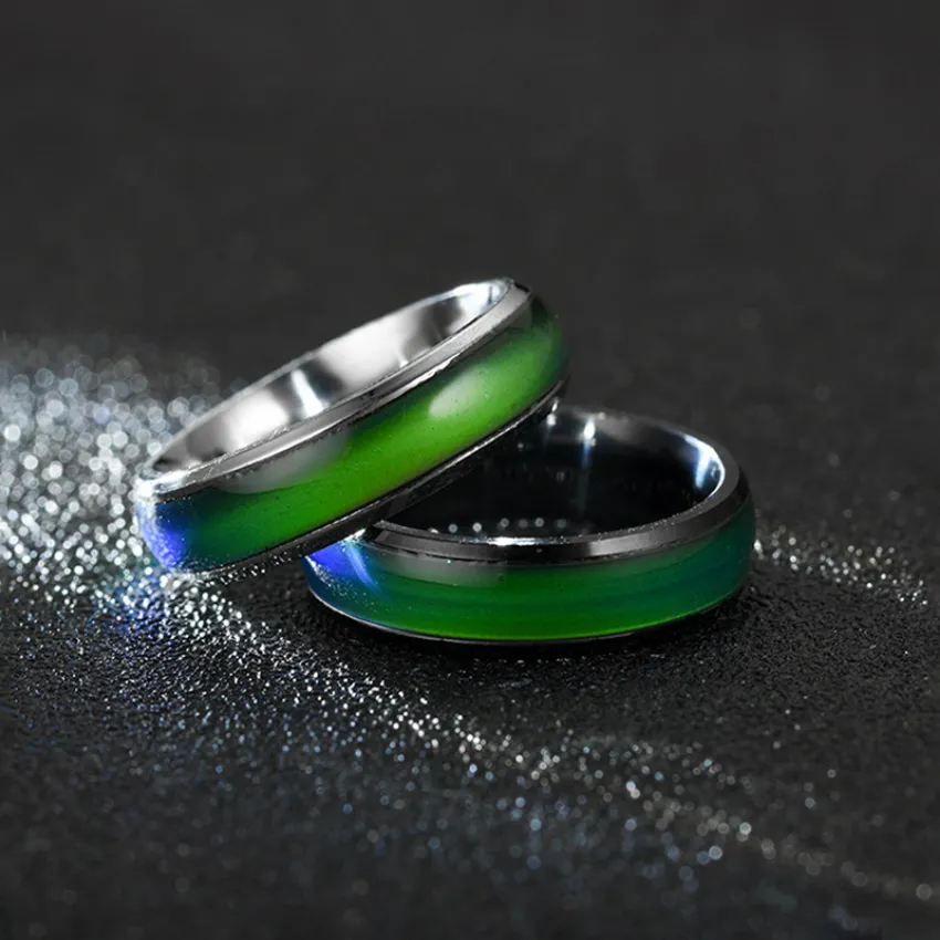 Color Changing Temperature Sensitive Couple Mood Rings With Light Plate ...