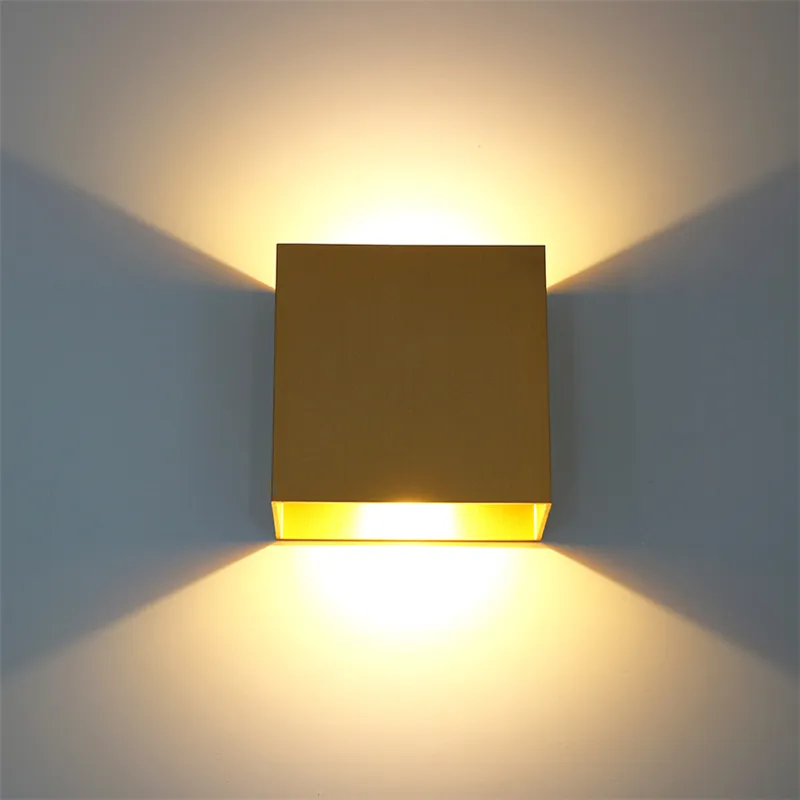 Modern Square 6W 12W LED Binnen Wall Lamp Aluminium SCONCE Home Lighting Slaapkamer Woonkamer Aisle Versier Wandlicht AC85-265V