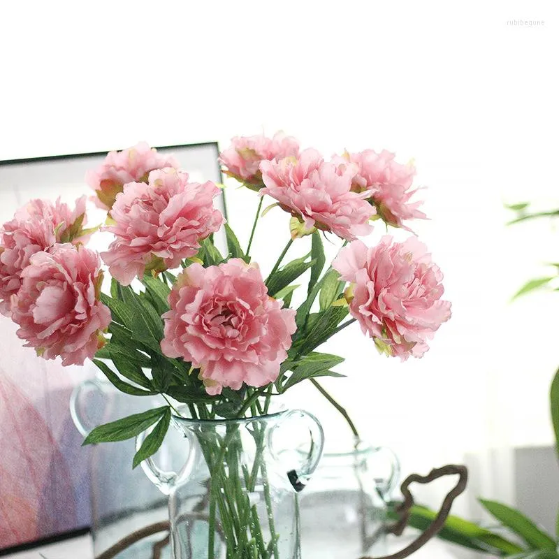 Decorative Flowers 10pcs/lot Factory Direct Silk Flower Peony Simulation Crafts Wedding Decoration